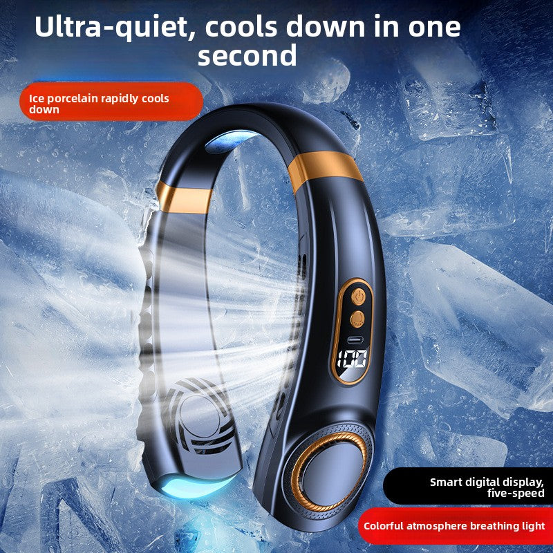 Portable USB Rechargeable Hanging Neck Fan