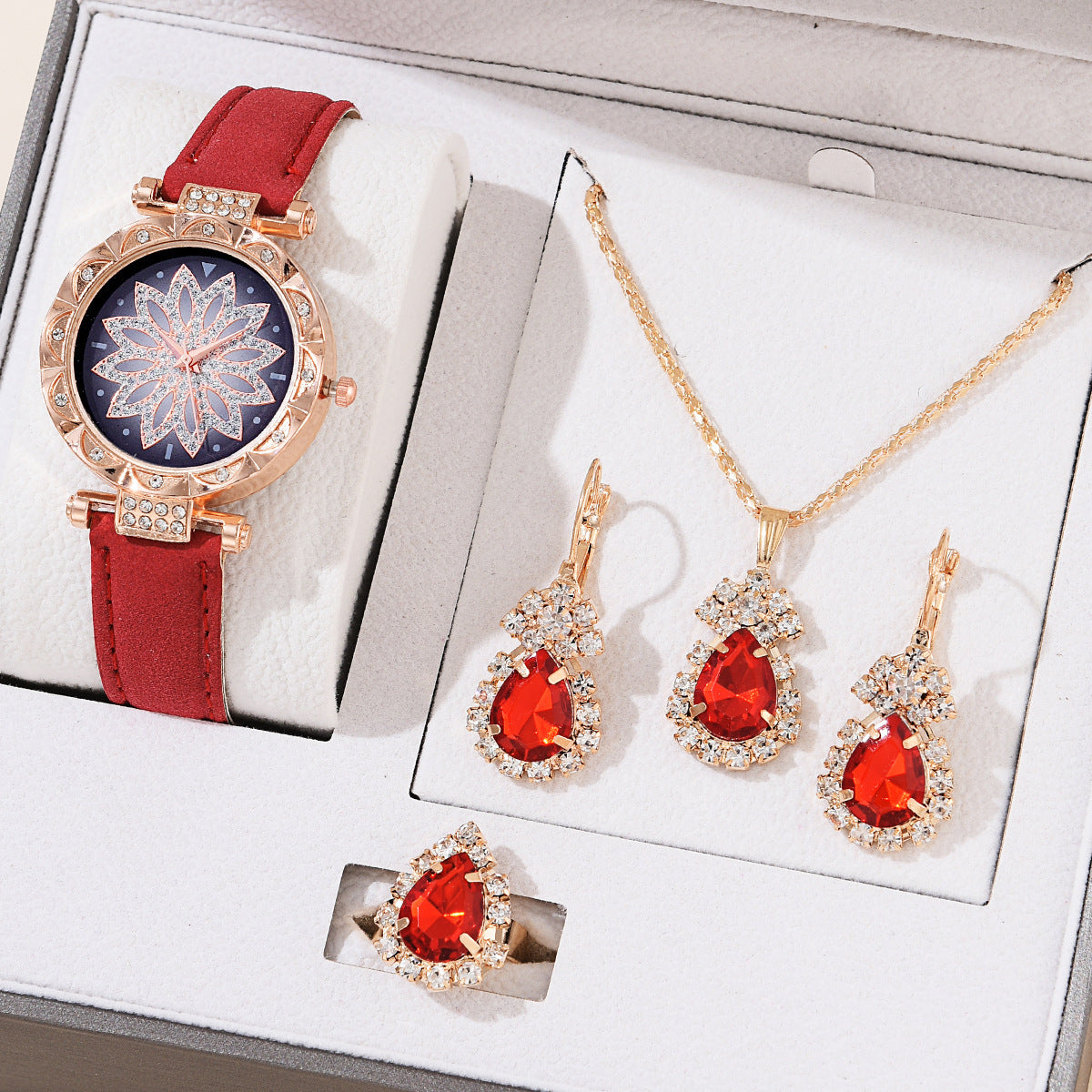 Fashion Women's Watch Set Casual Quartz Wristwatch