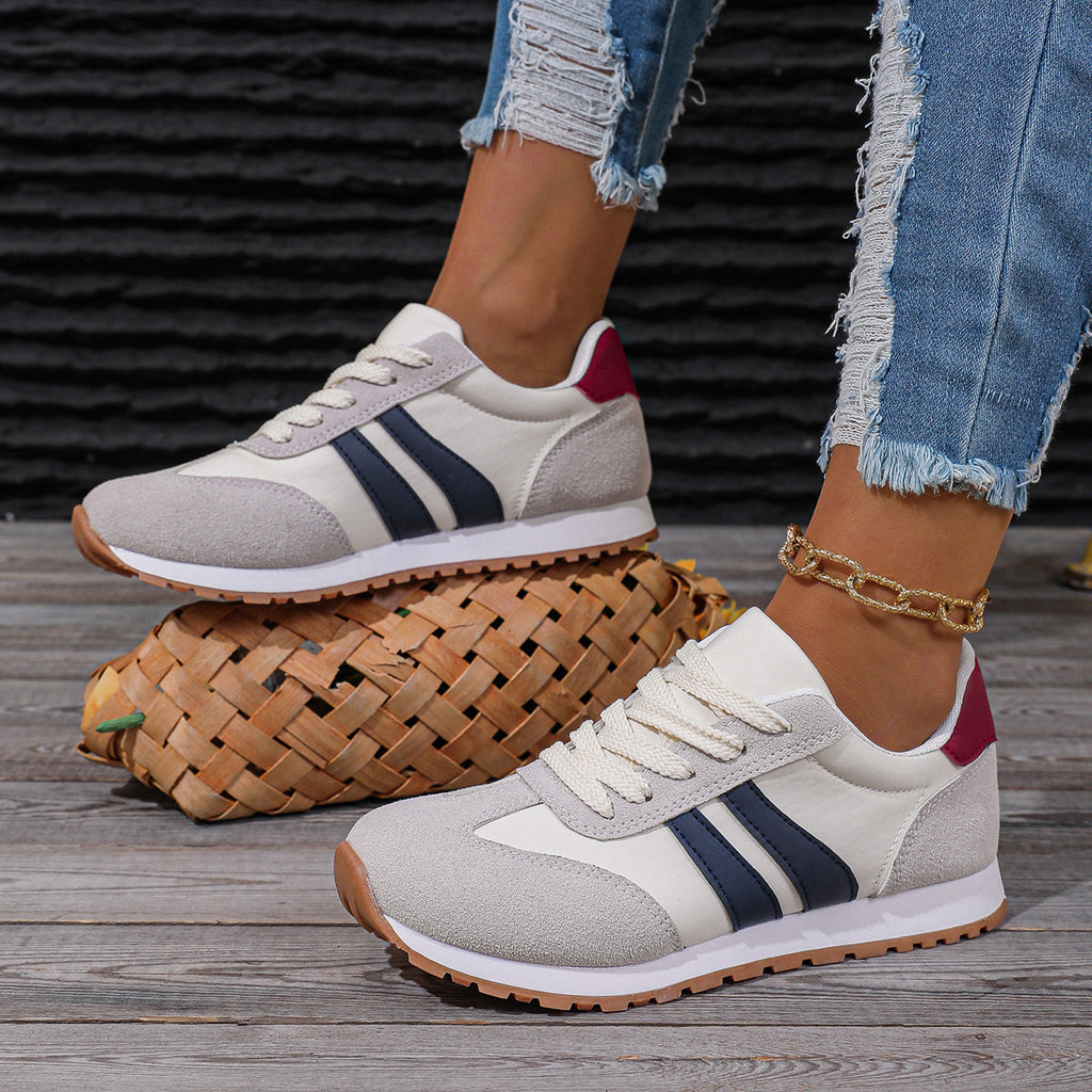 Fashionable and Versatile Travel Running Shoes, Breathable Cloth Lightweight Sports Shoes