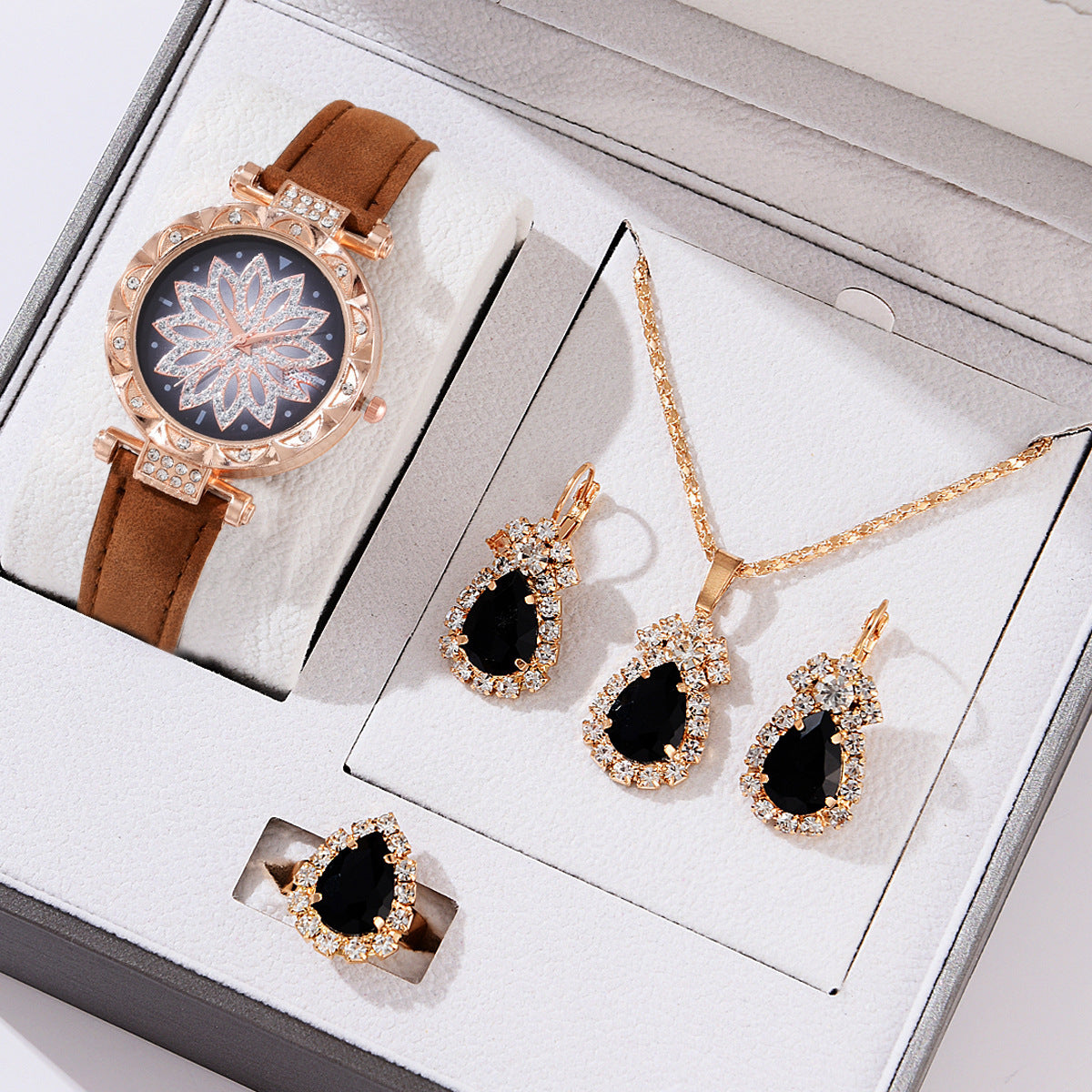 Fashion Women's Watch Set Casual Quartz Wristwatch