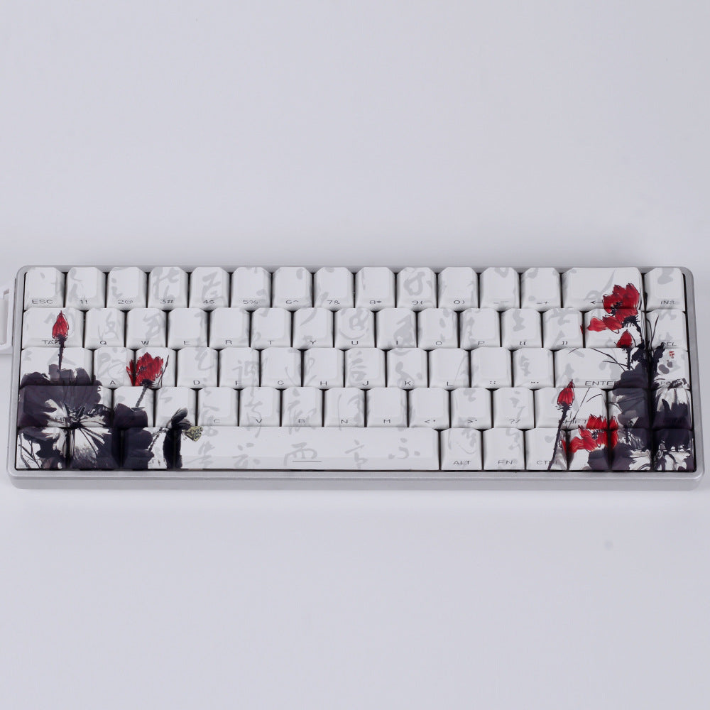 Retro Ink Style PBT Keycaps for Mechanical Keyboards