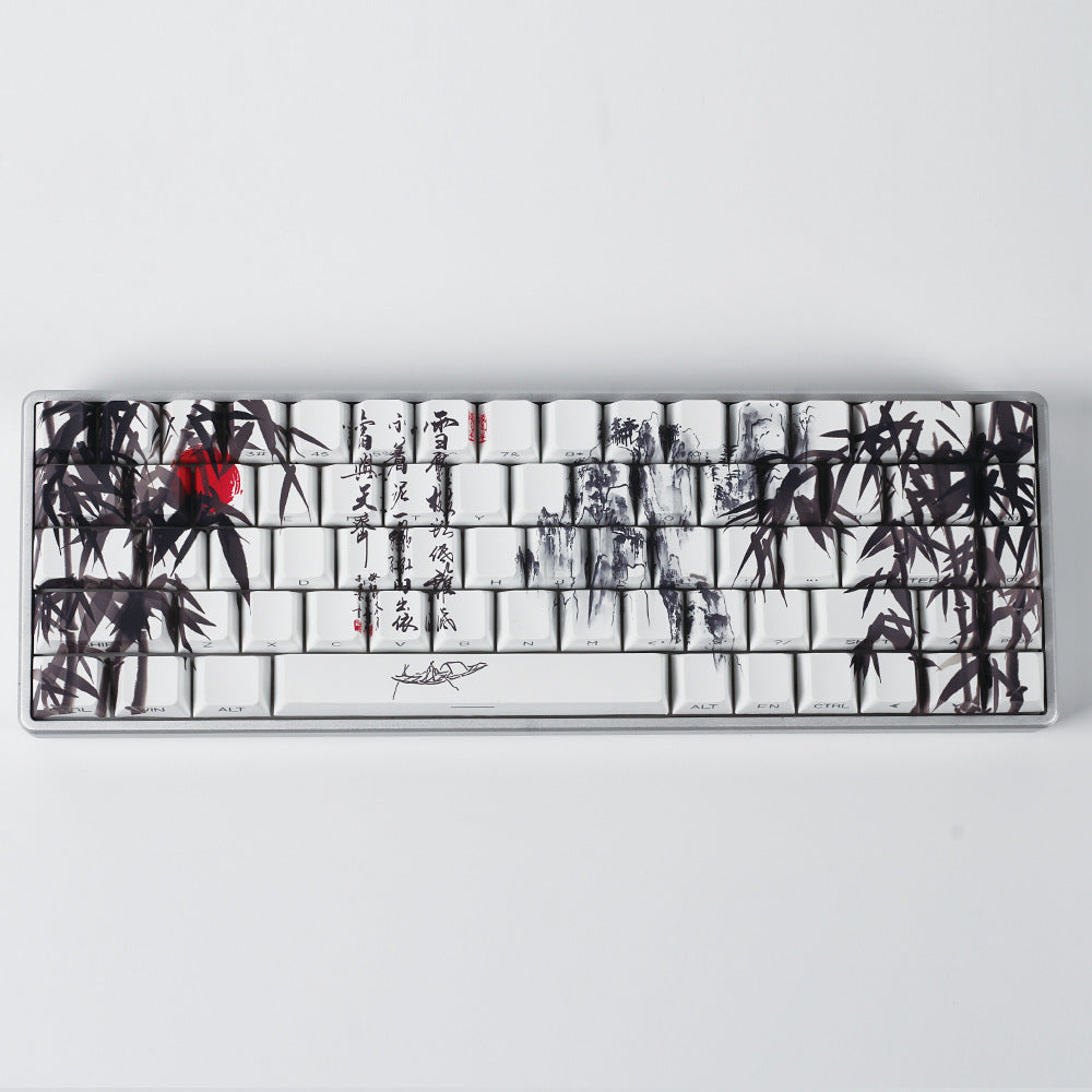 Retro Ink Style PBT Keycaps for Mechanical Keyboards