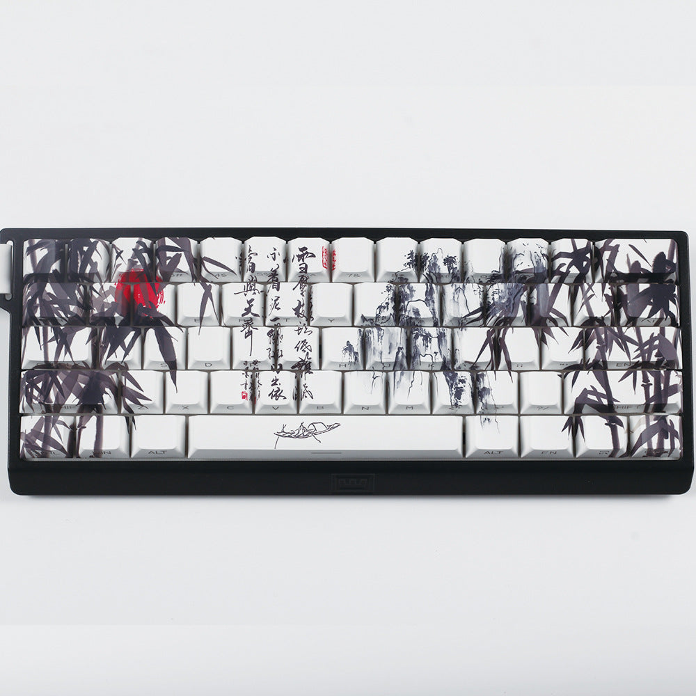 Retro Ink Style PBT Keycaps for Mechanical Keyboards