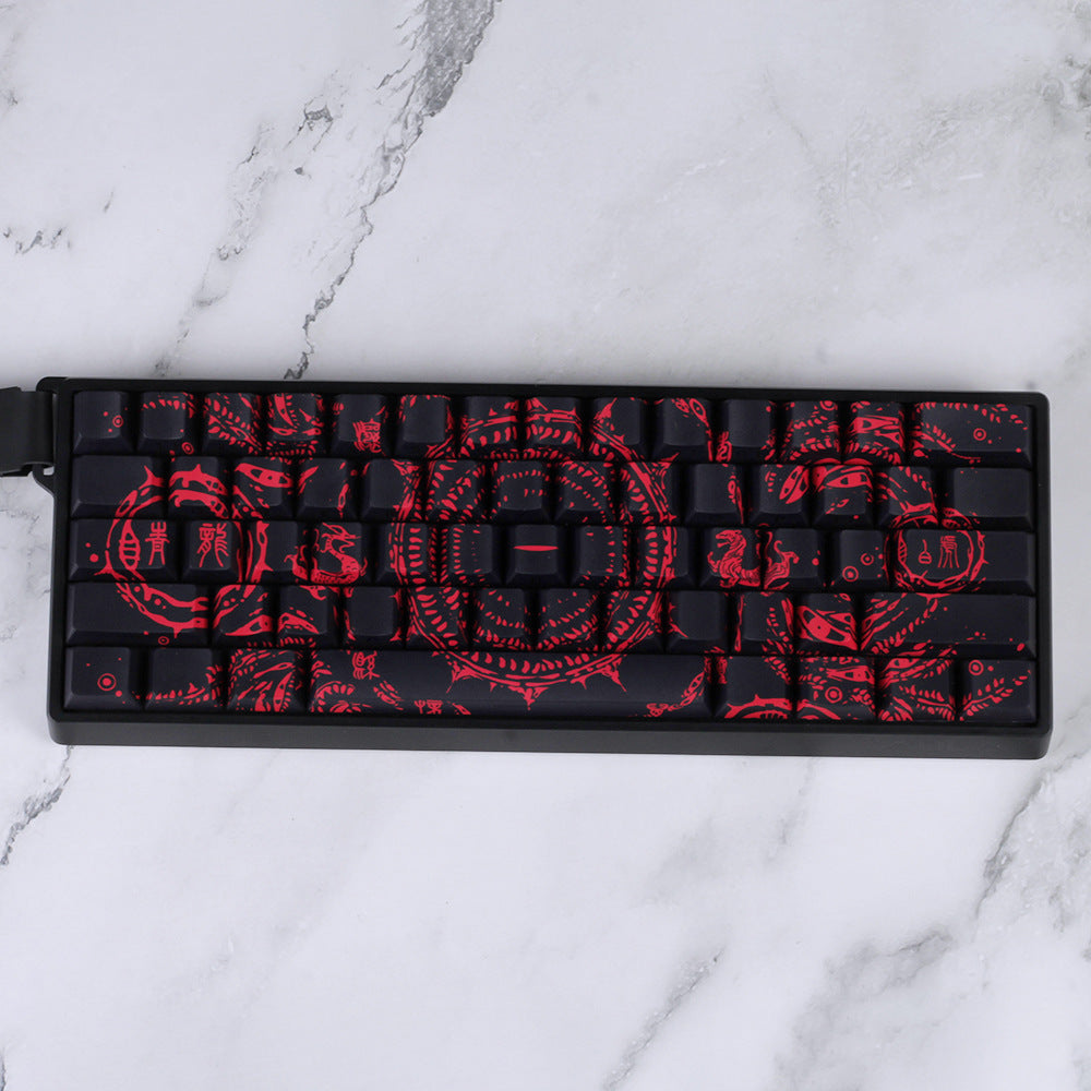 Retro Ink Style PBT Keycaps for Mechanical Keyboards