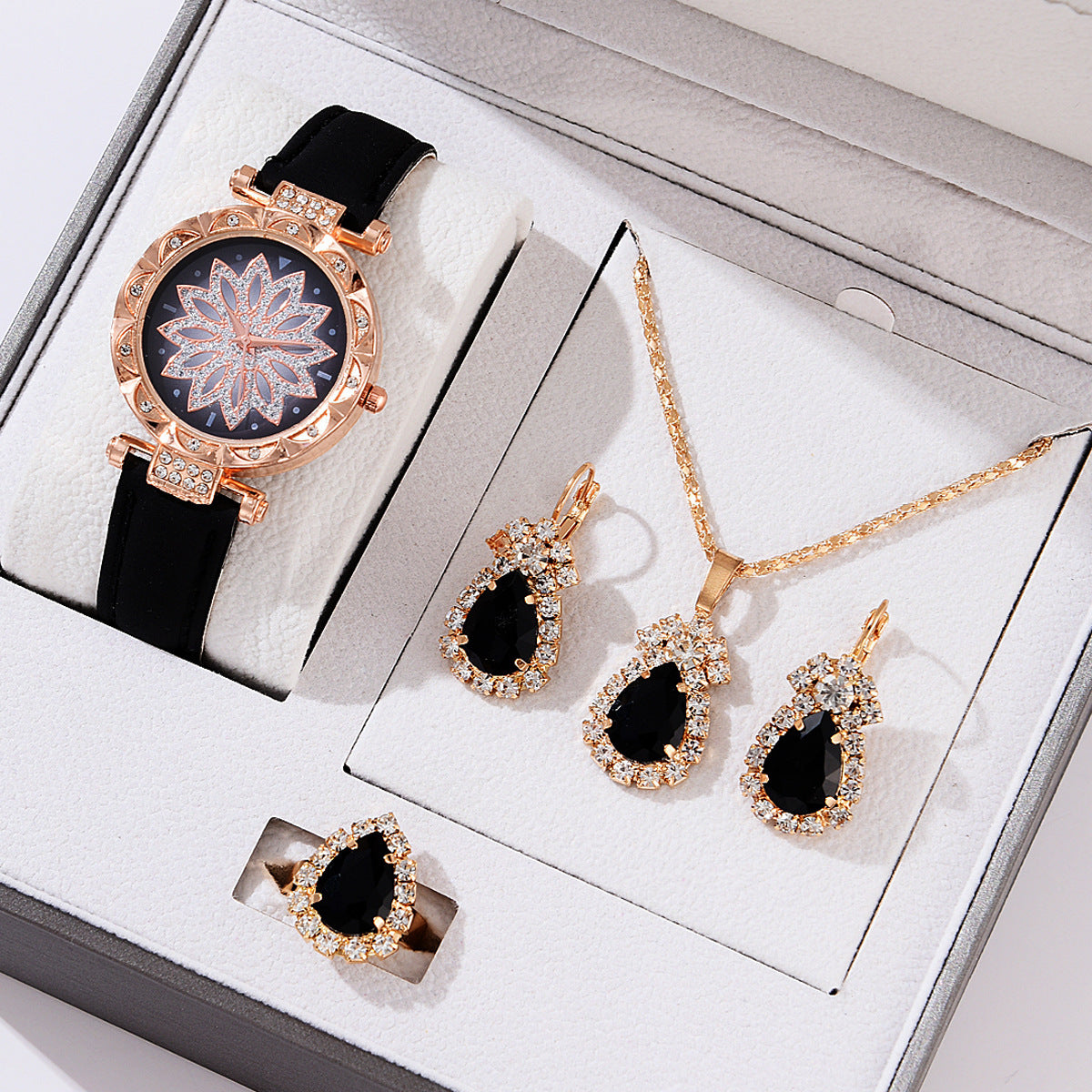 Fashion Women's Watch Set Casual Quartz Wristwatch