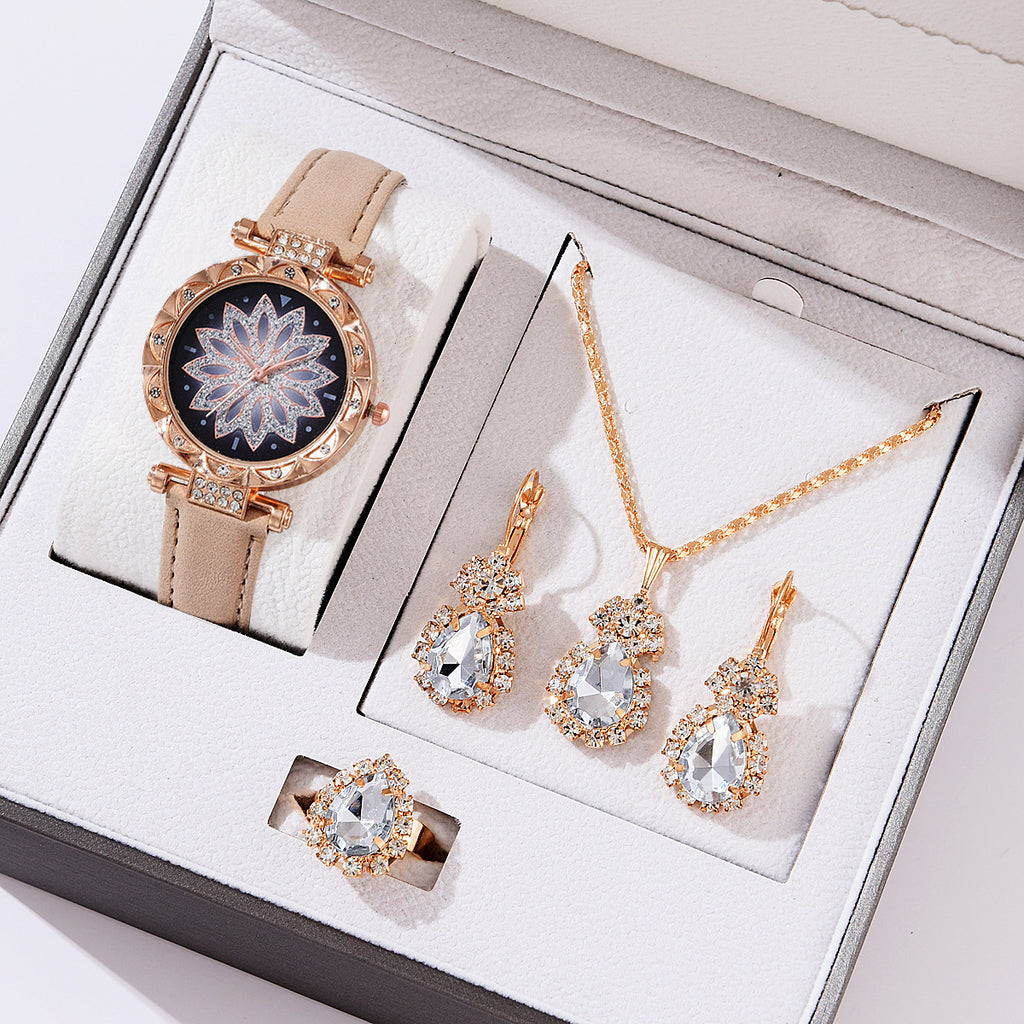 Fashion Women's Watch Set Casual Quartz Wristwatch