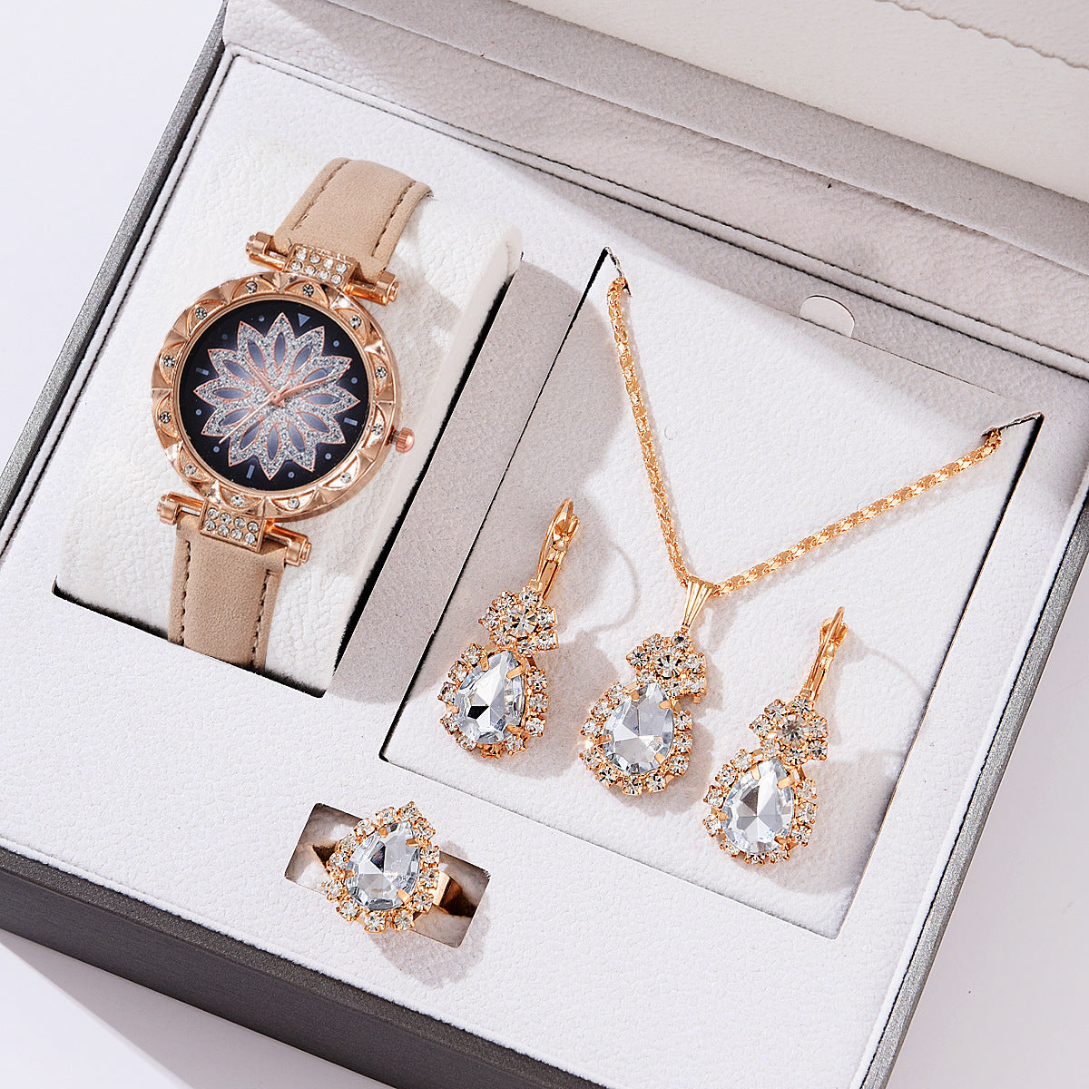 Fashion Women's Watch Set Casual Quartz Wristwatch