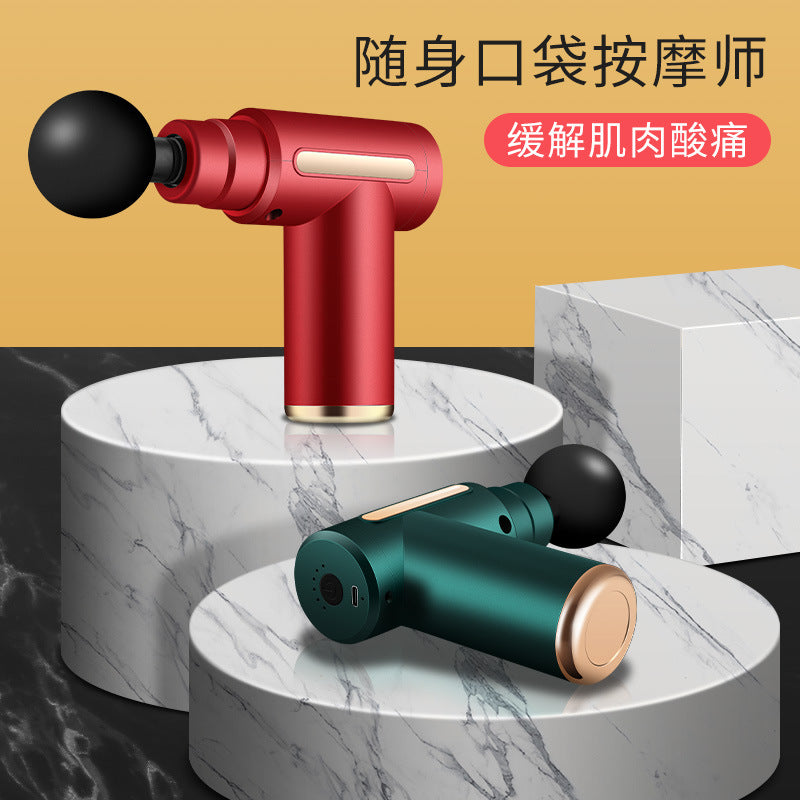 Cross border portable mini muscle relaxation electric massager small ladies mini massage gun 720 fascia gun