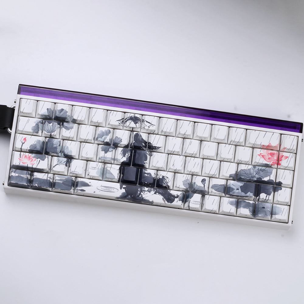 Retro Ink Style PBT Keycaps for Mechanical Keyboards